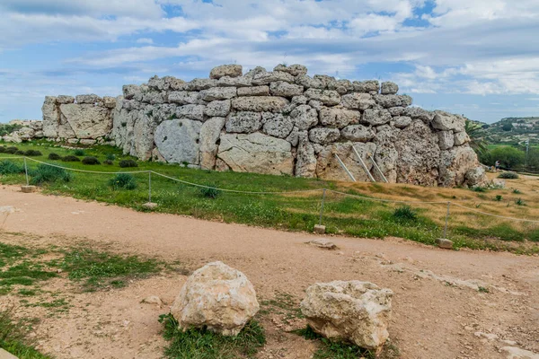 Complejo Templos Megalíticos Ggantija Cerca Del Pueblo Xaghra Isla Gozo — Foto de Stock