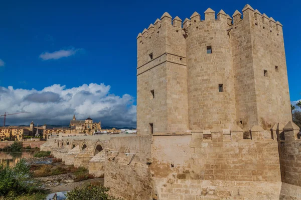 Torre Calahorra Věž Konci Římského Mostu Cordoba Španělsko — Stock fotografie