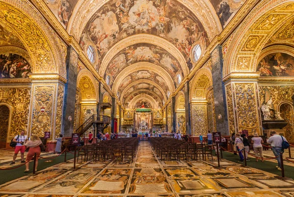 Valletta Malta November 2017 Interior John Cathedral Valletta Malta — Stock Photo, Image