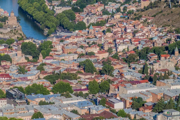 Luftaufnahme Von Tiflis Der Hauptstadt Georgiens — Stockfoto