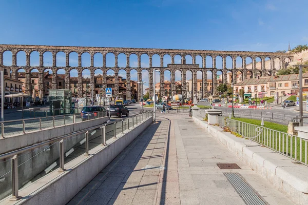 Segovia Spanien Oktober 2017 Utsikt Över Den Romerska Akvedukten Segovia — Stockfoto