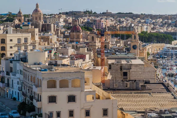 Skyline Van Birgu Stad Malta — Stockfoto