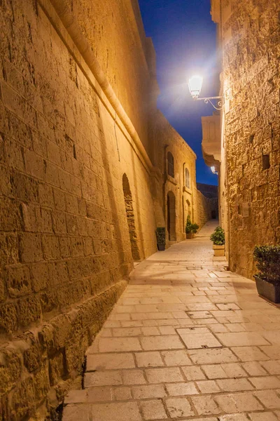 Straat Cittadella Citadel Van Victoria Gozo Island Malta — Stockfoto