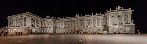 Madrid Espanha Outubro 2017 Vista Noturna Palácio Real Madrid Espanha — Fotografia de Stock