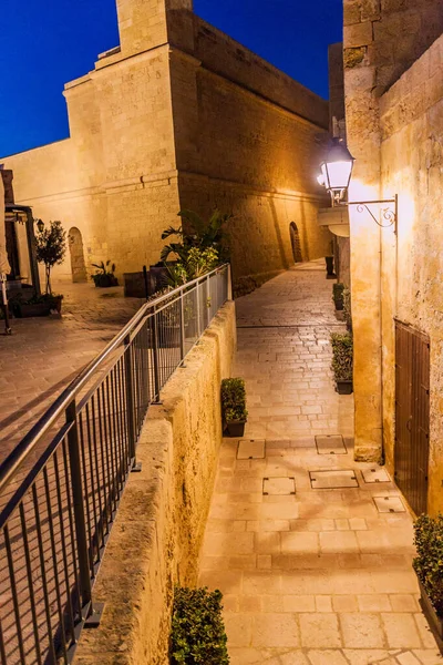 Straße Der Cittadella Zitadelle Der Viktoria Insel Gozo Malta — Stockfoto