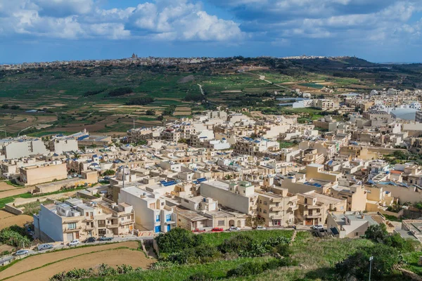 Luftaufnahme Der Viktoria Stadt Insel Gozo Malta — Stockfoto