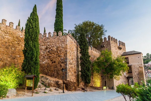 Gamla Stans Befästningsmurar Toledo Spanien — Stockfoto