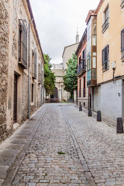 Smalle Straat Het Oude Centrum Van Avila Spanje — Stockfoto