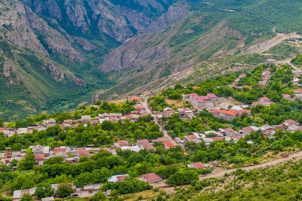 Село Халидзор Над Долиной Реки Воротан Армения — стоковое фото