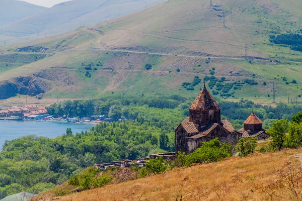 Севанаванкский Монастырь Берегу Озера Севан Армения — стоковое фото