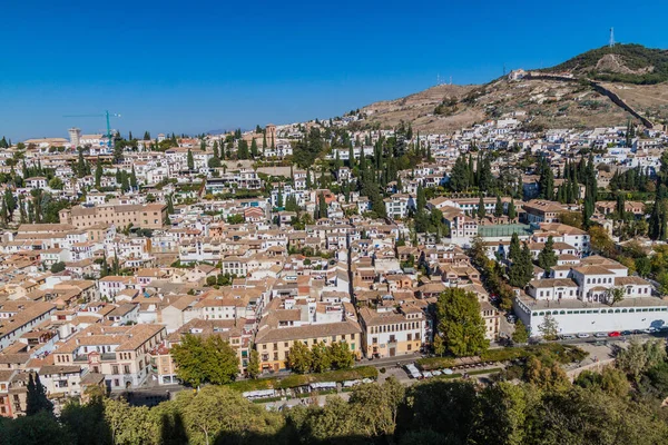 Luchtfoto Van Granada Spanje — Stockfoto