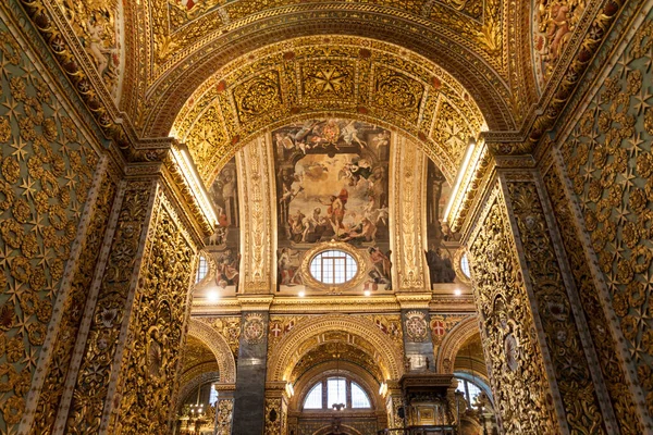 Valletta Malta November 2017 Interior John Cathedral Valletta Malta — Stockfoto