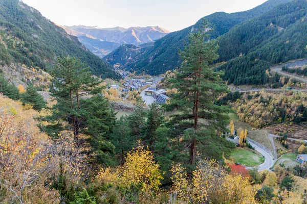 Pohled Arinsal Andorra — Stock fotografie