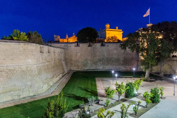 Mauern Der Befestigten Stadt Mdina Der Nördlichen Region Von Malta — Stockfoto