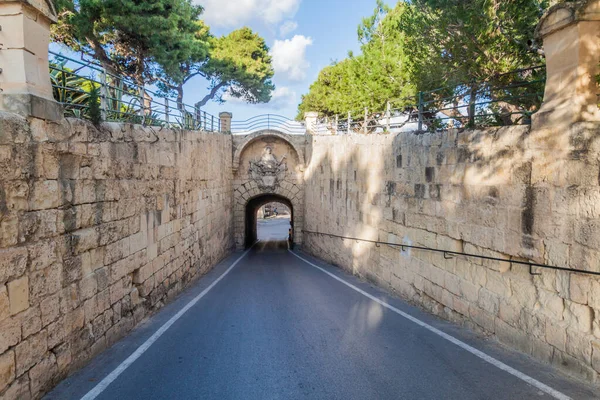 Porten Till Den Befästa Staden Mdina Norra Regionen Malta — Stockfoto