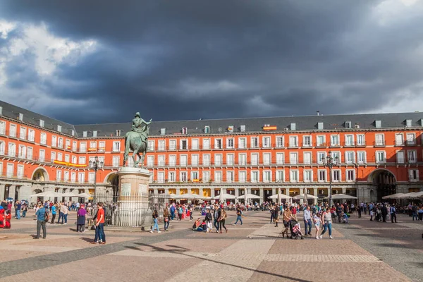 Madrid Spagna Ottobre 2017 Plaza Mayor Madrid — Foto Stock