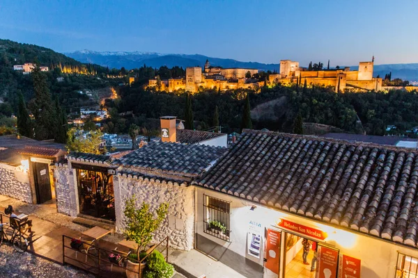 Granada España Noviembre 2017 Vista Del Palacio Alhambra Desde Mirador — Foto de Stock