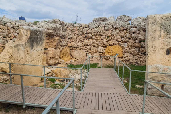 Complesso Templare Megalitico Ggantija Vicino Villaggio Xaghra Sull Isola Gozo — Foto Stock