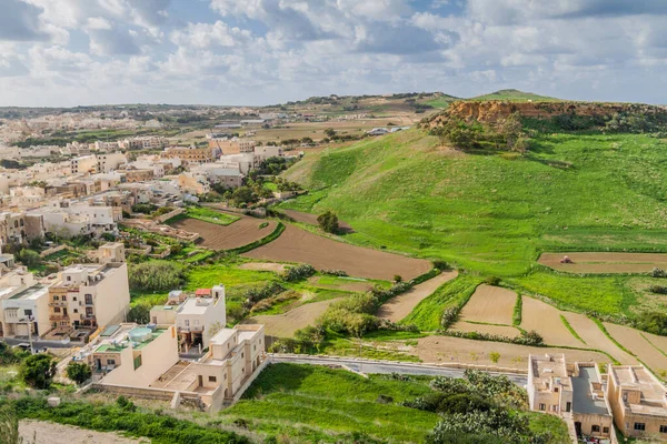 Luftaufnahme Der Viktoria Stadt Insel Gozo Malta — Stockfoto