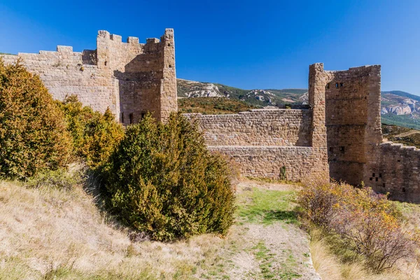 Mura Castello Loarre Provincia Aragona Spagna — Foto Stock
