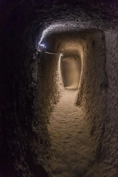 Tunnel Nel Nel Monastero Delle Grotte Vardzia Scavato Una Scogliera — Foto Stock