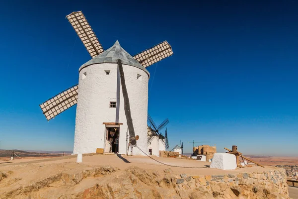 Windmills Located Consuegra Village Ισπανία — Φωτογραφία Αρχείου
