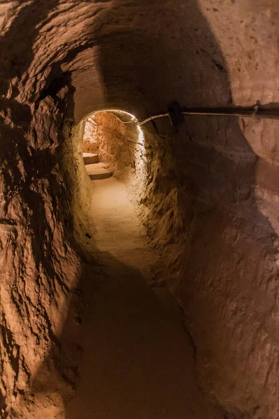 2017 Vardzia Georgia July 2017 Tunnel Cave Monastery Vardzia Carved — 스톡 사진