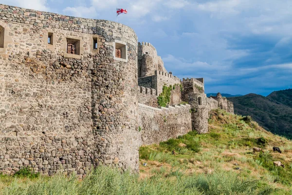 Fortezza Del Castello Rabati Con Moschea Ahmadiyya Nella Città Akhaltsikhe — Foto Stock