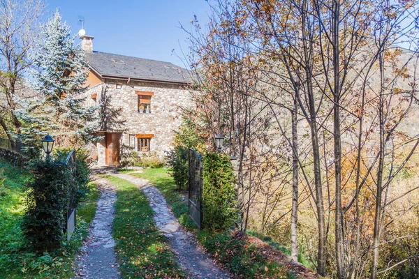 Landelijk Stenen Huis Andorra — Stockfoto