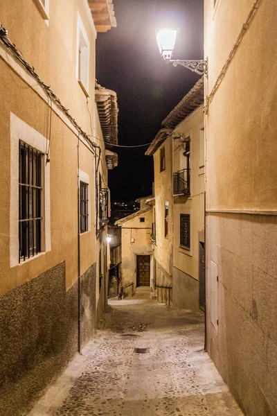 Strada Stretta Nel Centro Storico Toledo Spagna — Foto Stock