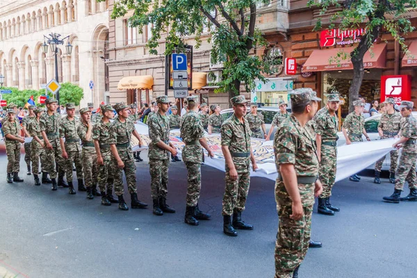 Yerevan Armenia Julio 2017 Desfile Militar Durante Las Celebraciones Del — Foto de Stock