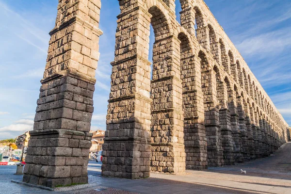 Utsikt Över Den Romerska Akvedukten Segovia Spanien — Stockfoto