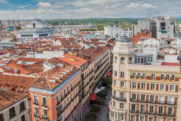 Skyline Des Zentralen Madrids Der Hauptstadt Spaniens — Stockfoto