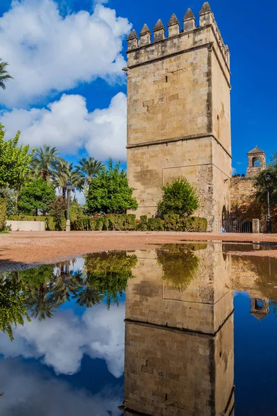 Turm Von Alcazar Los Reyes Cristianos Cordoba Spanien — Stockfoto