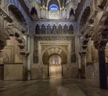 Cordoba, İspanya - 4 Kasım 2017: Cordoba, İspanya Camii İçişleri