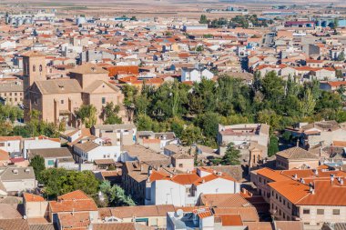 İspanya, Consuegra köyünün hava manzarası