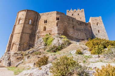 Aragon, İspanya 'daki Romanesk Şato Loarre