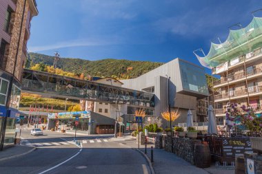 La Massana, Andorra - 26 Ekim 2017: La Massana Köy Merkezi.