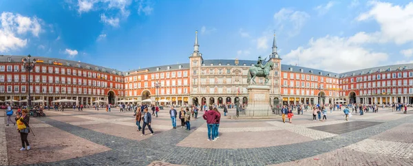 Madrid Spain Октября 2017 Года Вид Площадь Plaza Mayor Мадриде — стоковое фото