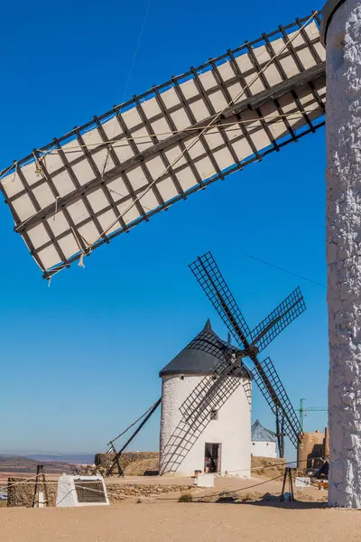 Windmühlen Consuegra Dorf Spanien — Stockfoto