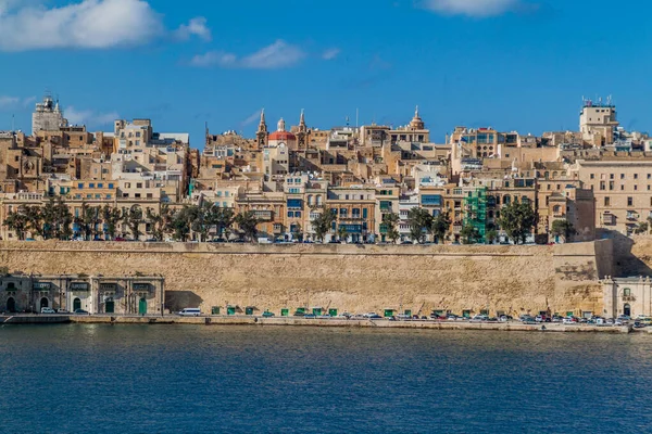 Skyline Валлетти Столиці Мальти — стокове фото