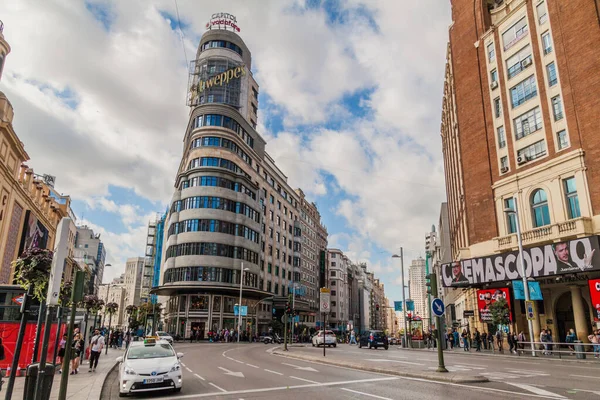 Madrid España Octubre 2017 Calle Gran Vía Edificio Carrión Madrid — Foto de Stock