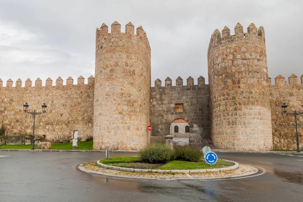 Murs Fortification Vieille Ville Avila Espagne — Photo