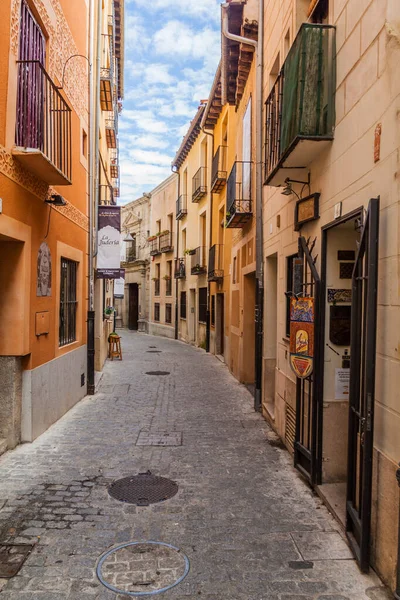 Segovia Španělsko Října 2017 Úzká Ulice Starém Městě Segovia Španělsko — Stock fotografie