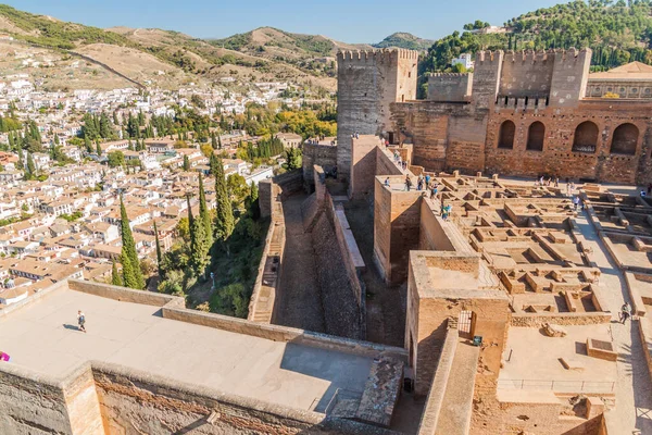 Granada Spanien November 2017 Ausgrabungen Von Alcazaba Der Alhambra Granada — Stockfoto
