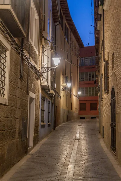 Rua Estreita Centro Huesca Espanha — Fotografia de Stock