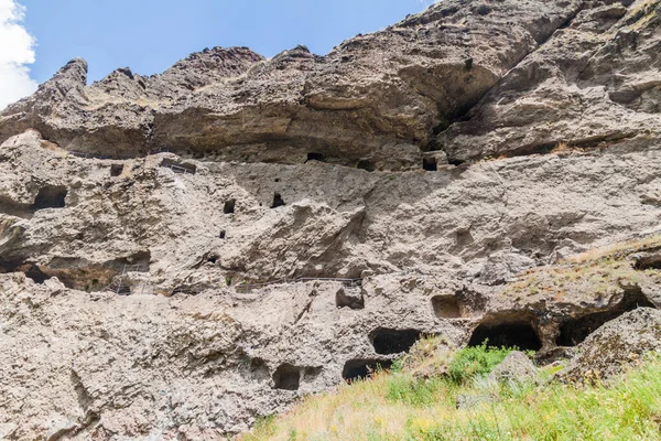 Cave Monastery Vanis Kvabebi Carved Cliff Georgia — Stock Photo, Image