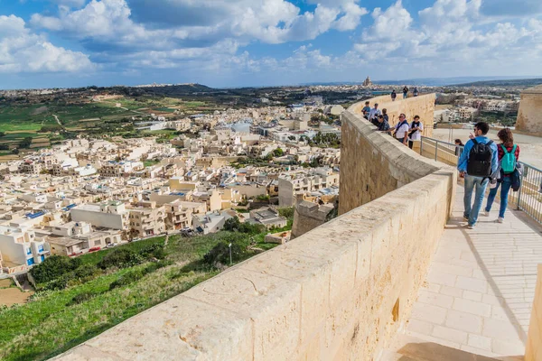 Victoria Malta November 2017 Blick Von Der Cittadella Zitadelle Von — Stockfoto