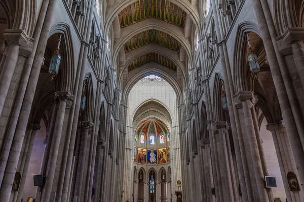 Innenraum Der Almudena Kathedrale Madrid Spanien — Stockfoto