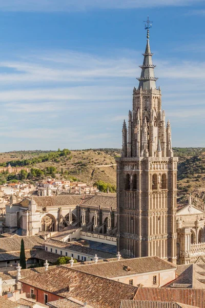 Utsikt Över Katedralen Toledo Spanien — Stockfoto